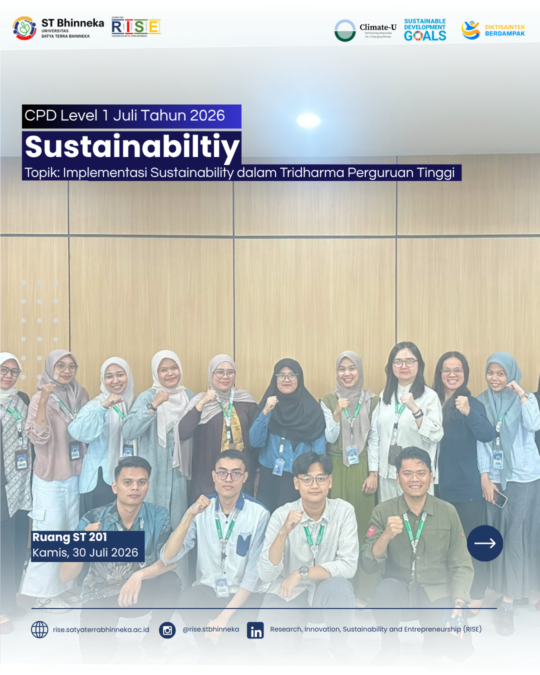 CPD Level 1 ST Bhinneka Dorong Implementasi Sustainability dalam Tridharma Perguruan Tinggi