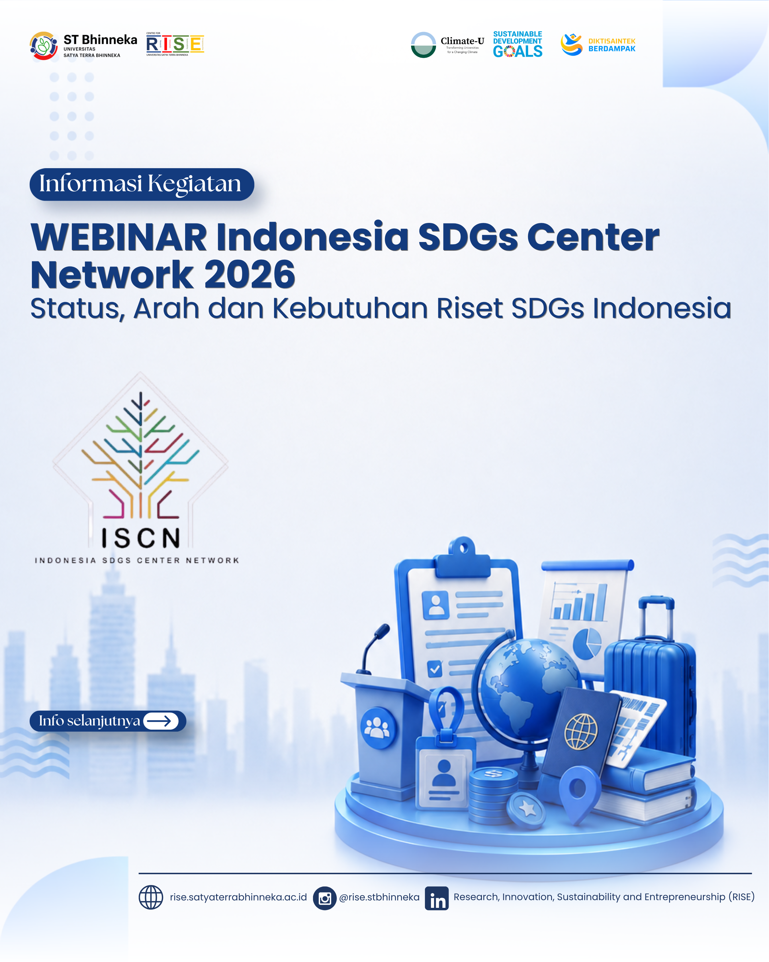 Webinar ISCN 2026: Status, Arah, dan Kebutuhan Riset SDGs Indonesia