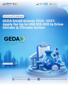 GEDA Small Grants Program 2026-27: Program Hibah Data Gender dan Lingkungan